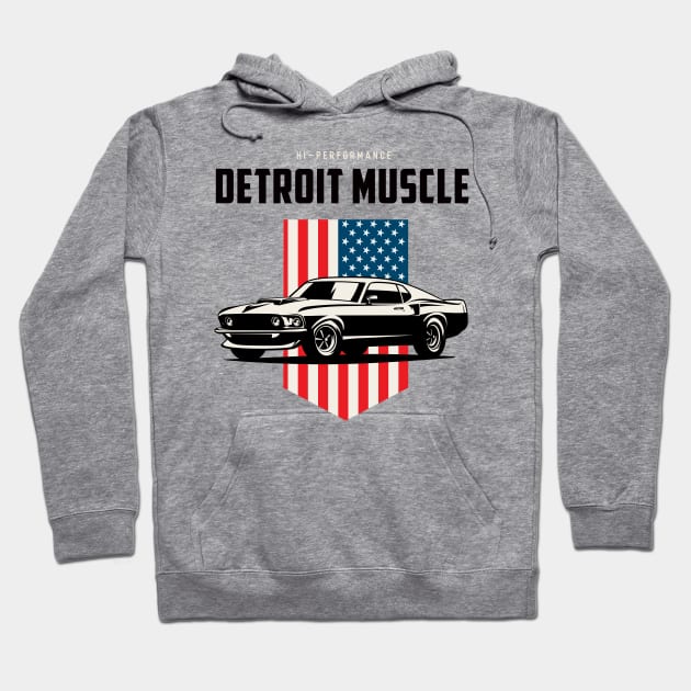 Detroit Muscle Hoodie by RussellTateDotCom